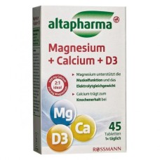 Магний + кальций + D3 для поддержания мышц, 45 таблеток